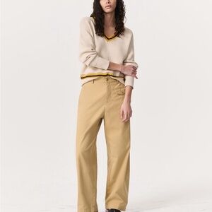 Rag & Bone Renata Size 14 Wide Leg Khaki Pants